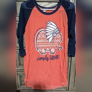 3/4 Sleeve Elephant Top